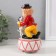 Souvenir Ceramics Musical "Clown dancing with a dog on the drum" 8x9.5x16.5 cm