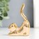 Souvenir Ceramics "Cat - Sucking" gold 5.5x2.4x7.8 cm