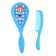 A set of children's combs, 2 pcs., Blue color, Mix drawing