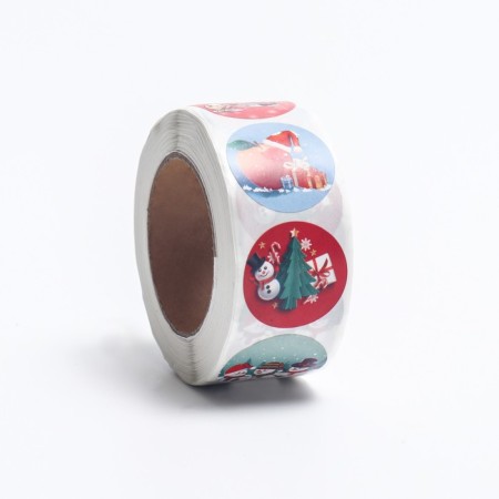 Stickers in the roll "Funny New Year", 500 pcs, 2.5 x 2.5 cm-2
