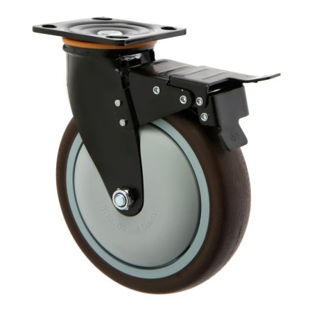 Wheel for transp. Tagging tundra tundra, d = 200 mm, on predpart, with stopping, TPR 9917 coating
