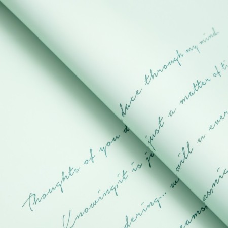 Film sheets 57x57cm, "Thoughts about you..", Green, 65 microns