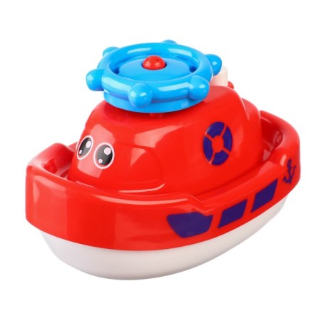 Bath toy "ship", fountain, button on, color mix, crumb I-3