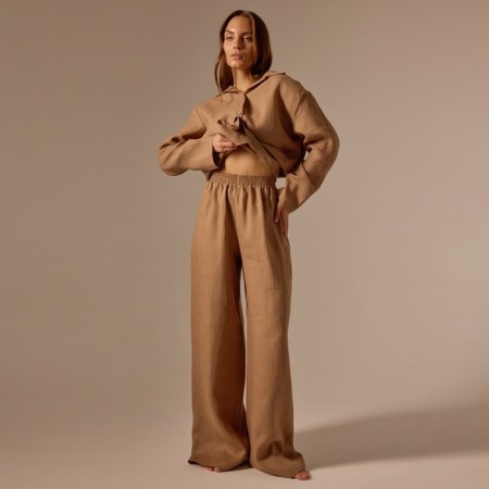 Female featherbone (shirt and trousers) SL Home p. XL, coffee-3