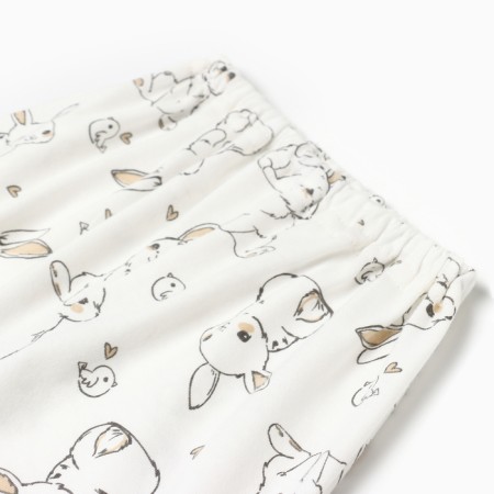 Children's sliders, white/bunnies, height 74-1