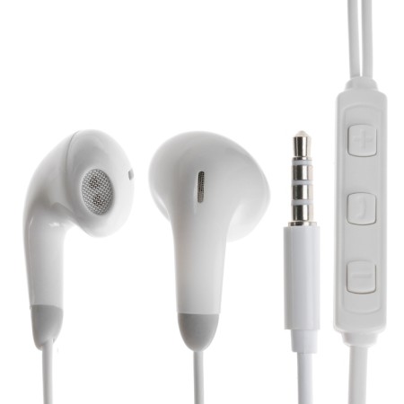 Headphones Ergolux ELX-WHP01-C01, wired, inserts, microphone, jack 3.5mm, 1.2m, white