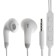 Headphones Ergolux ELX-WHP01-C01, wired, inserts, microphone, jack 3.5mm, 1.2m, white