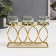 Summary metal, glass for 3 candles "woven rings" gold 18x6x10 cm