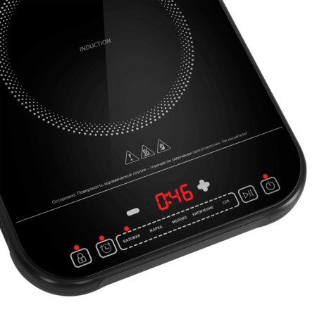 Maunfield Efi301TBK tile, 2000 watts, 1 burner, timer, sensor, black-2