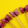 Butterfly skewers, set 6 pcs, color mix