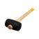 Kiyanka scrap, wooden handle, black rubber, 55 mm, 450 g