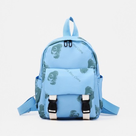 Baby backpack on lightning, blue color