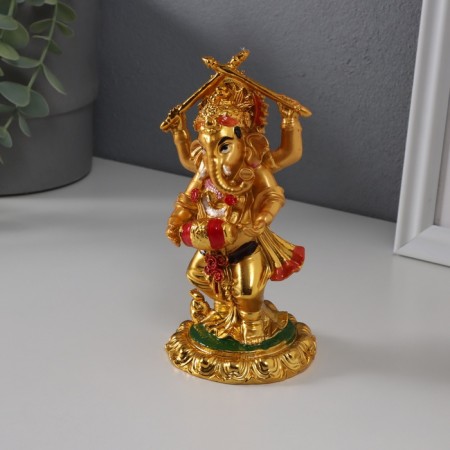 NECKE Gold "Ganesha with swords" 14 cm-3