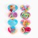 Hair elastic bands 20 pcs, hairpin crab 20 pcs, set, cold heart