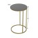 Journal table "Austin Glass", 450 × 450 × 705 mm, color Black Lacobel / Golden frame