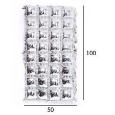 Panel foil 74 x 142 cm, 4 rows, silver color