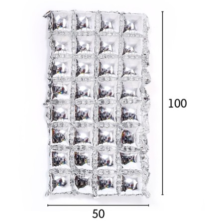 Panel foil 74 x 142 cm, 4 rows, silver color