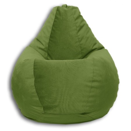 The hand-bag “pear” is positive karate, size l, diameter 80 cm, height 100 cm, velor, green color