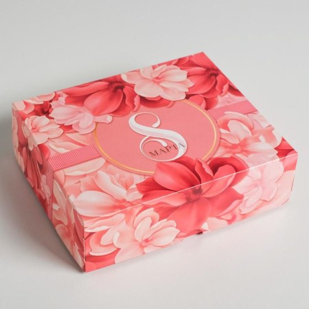 Confectionery packaging, box "March 8", 17 x 20 x 6 cm-1