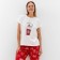 Homemade female "kitten in a glass" (T -shirt/pants), white/red color, size 46