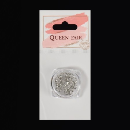 Figures for nail design "Piercing", voluminous, metal, silver color-4