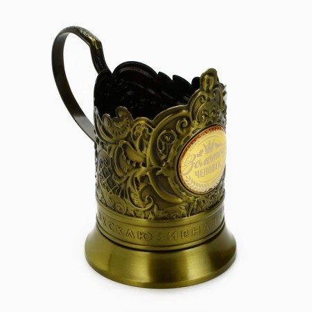 The cup holder "Golden Man", 12.5 x 8.5 x 11.3 cm-4