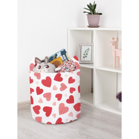 Basket for toys "Hearts, size 35x35 cm