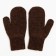 Double children's mittens, dark brown color, size 16 (9-12 years old)