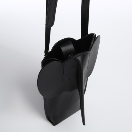 Female Cross-Bodi Bag on the button, black color-4