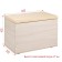 Gerda Pouf, 600x355x432, ash shimo light/eco -leather beige