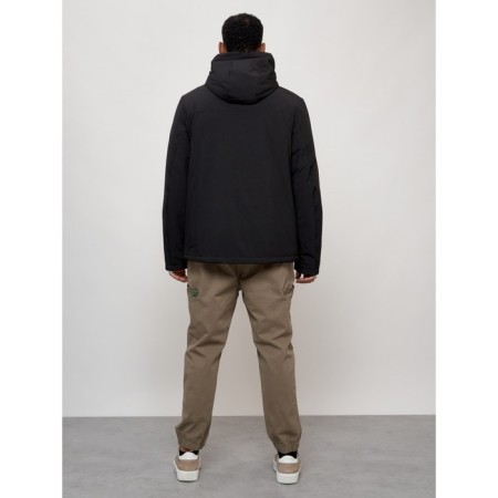 Sports male jacket, size 48, black color-3