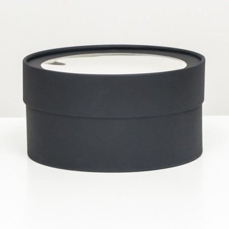 Gift box "Black", black, hooked with a window, 21 x 11 cm-1