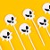 Swap "skull", in a set 12 pieces, white color