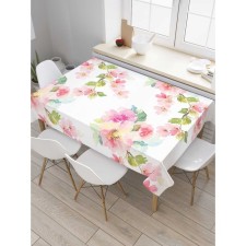 The tablecloth “flowers quickly curl”, rectangular, Saten, size 120x145 cm