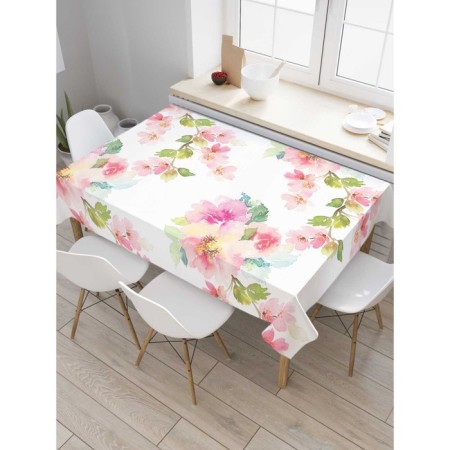 The tablecloth “flowers quickly curl”, rectangular, Saten, size 120x145 cm