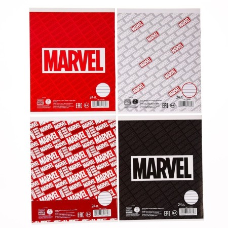 Notebook in a line of 24 sheets, 5 types of mix, cover covering cardboard, avengers-3