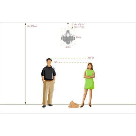 Breeze chandelier, size 50x75x50 cm, 240W 4XE27 IP 20-5