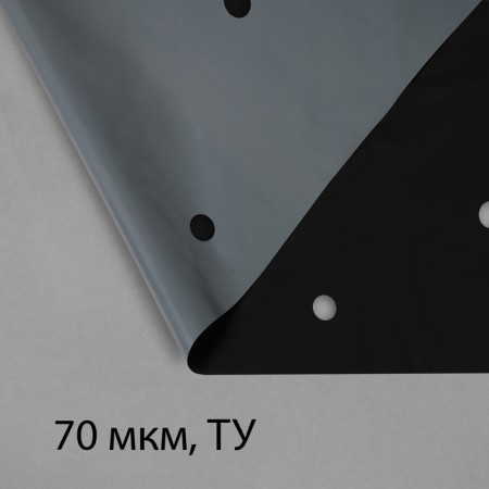 Polyethylene film, for mulching, thickness 70 μm, 6 rows of perforations, 10 × 3 m, sleeve (1.5 m × 2)