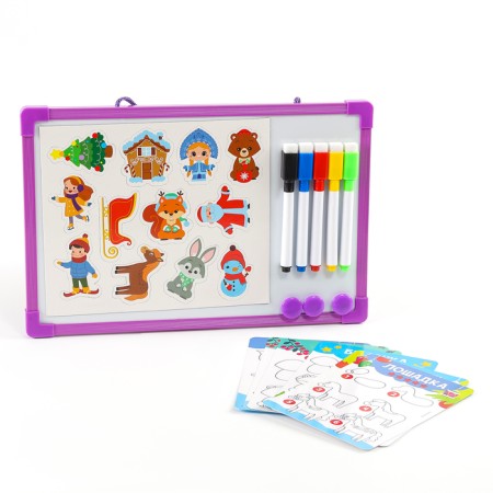 Magnetic marker board for the New Year “I'm learning to draw. Winter drawings "-1