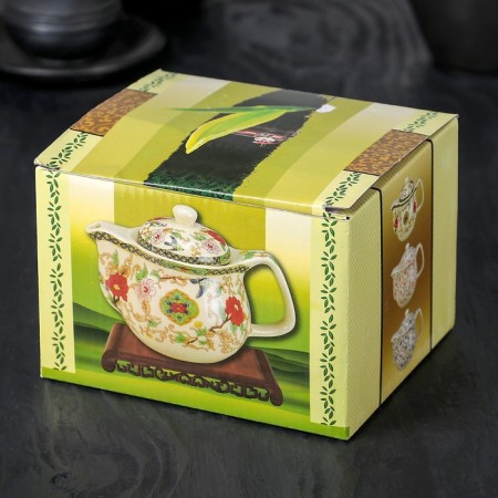 Keramic teapot with a metallic sieve "Conversation", 350 ml-5