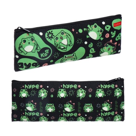 Penal is soft, 1 compartment 75 x 195 mm, flat, Hatber, Kv-kva-S-segment Black/Green NPK_64203