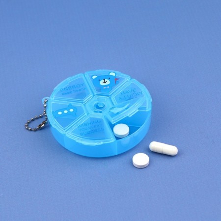 Air man, with a chain, d = 8 × 2 cm, 6 sections, blue color-1