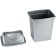 Basket for papers, 12 liters, solid with a rotating lid, gray metallic