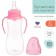 A bottle for feeding, a classic throat, fitted, with handles, 250 ml., From 3 months, color pink mix