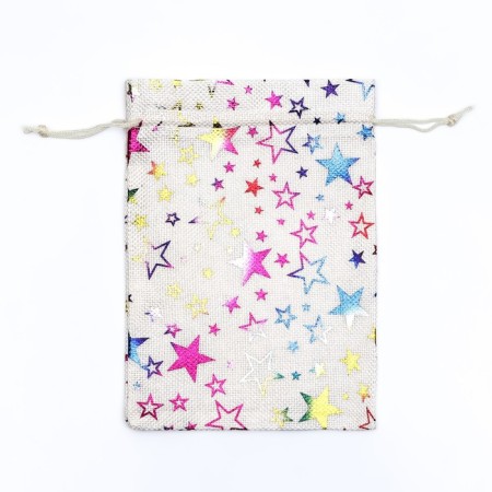 Gift bag from the canvases "Iridiscent stars", 15 x 20 cm-1