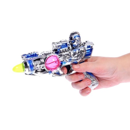 The cosmic pistol, light and sound effects, works from batteries, mix-4