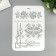 Plastic stencil "Flower patterns" 22x31 cm
