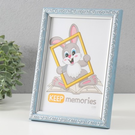 Photo frame Plastic "Vintage" 15x21 cm, blue-1