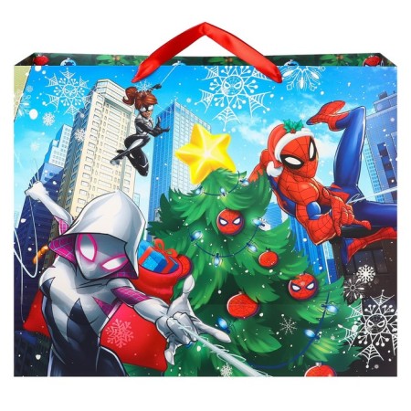 New Year. Gift package, 40x49x19 cm, packaging, spider-man-4