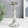 Polystone candlestick for 1 candle "retro. Flower" silver 16x6.5x6.5 cm